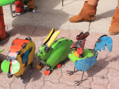 the girl with the cool boots didn't want to tell me the tin sculptures were made in mexico the girl with the cool boots didn't want to tell me the tin sculptures were made in mexico