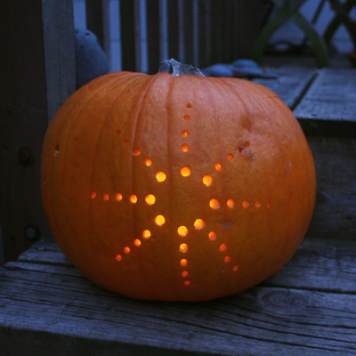 burst design on a pumpkin!