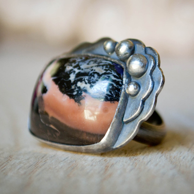 etsy : buffalo lucy : cocktail ring - tiffany stone and sterling silver, autumn brown, black, chunky, stormy, size 6.5 etsy : buffalo lucy : cocktail ring - tiffany stone and sterling silver, autumn brown, black, chunky, stormy, size 6.5