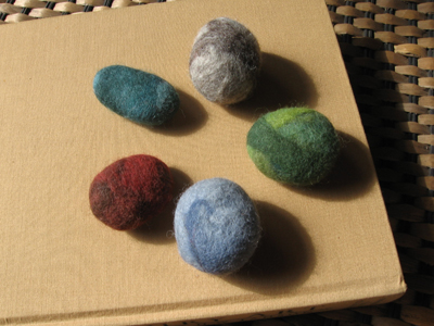 felted stones felted stones