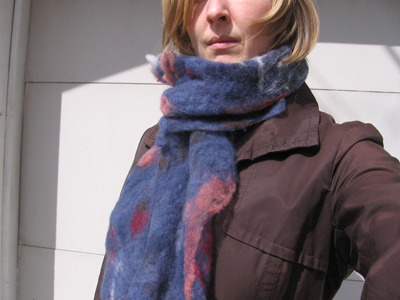 felted scarf felted scarf