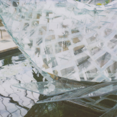 frank gehry's standing glass fish