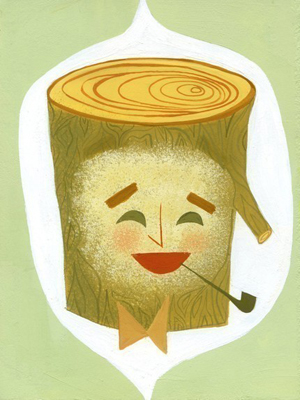 etsy : matte stephens : charles eames as a log