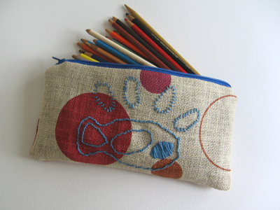 etsy : niko niko creations : prehistoric fish pouch