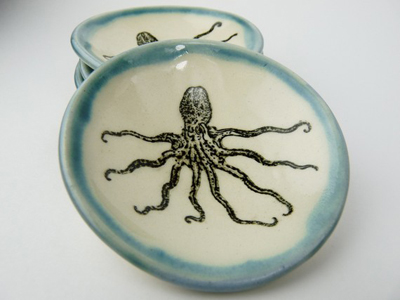 etsy : no tengo miedo : octopus dip bowl