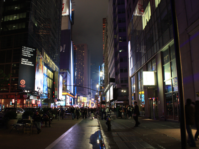 times square. i did not go any further in...