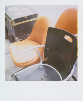 orange chairs, nyc