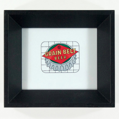 esty : redshoes26 design : grain belt(r) sign framed illustration